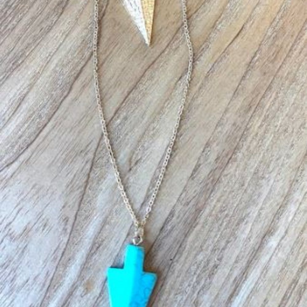 Two Layer Turqouise & Gold Necklace